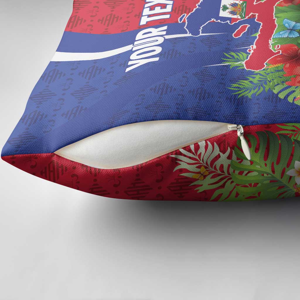 Personalized Afro-Haitians Tropical Pillow Cover Fleur-De-Lis Veves Motif - African Pride