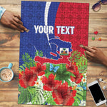 Personalized Afro-Haitians Tropical Puzzle Fleur-De-Lis Veves Motif - African Pride