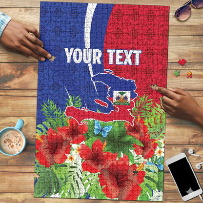 Personalized Afro-Haitians Tropical Puzzle Fleur-De-Lis Veves Motif - African Pride