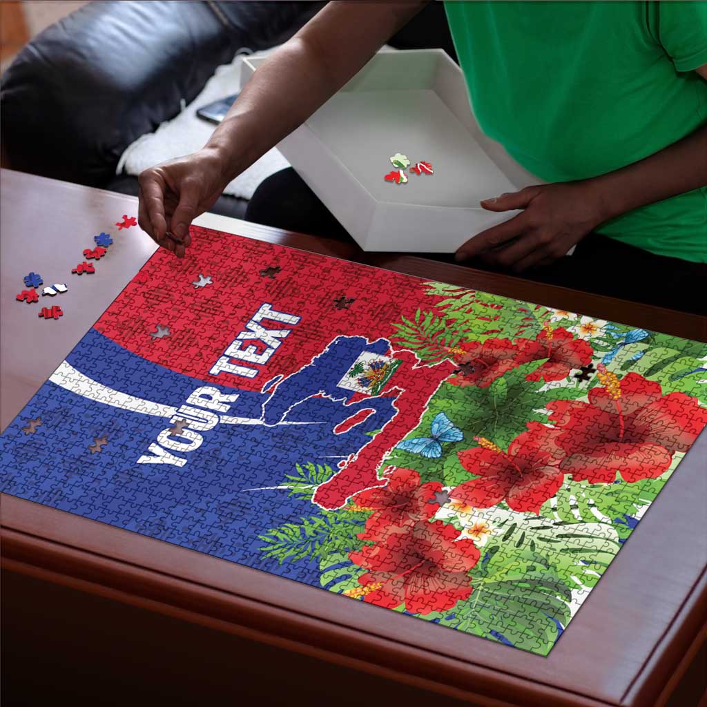 Personalized Afro-Haitians Tropical Puzzle Fleur-De-Lis Veves Motif - African Pride