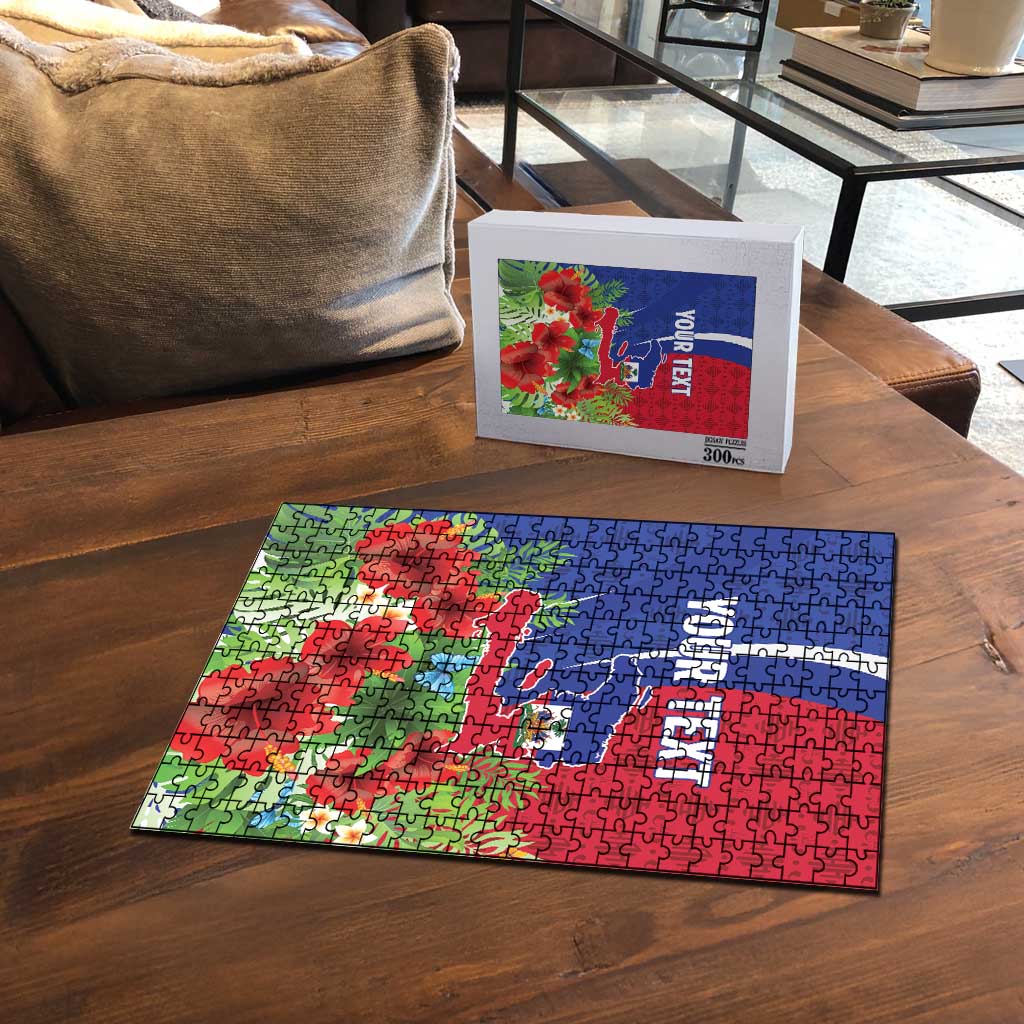 Personalized Afro-Haitians Tropical Puzzle Fleur-De-Lis Veves Motif - African Pride