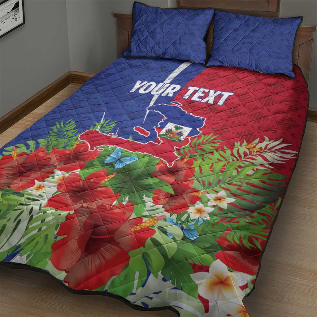 Personalized Afro-Haitians Tropical Quilt Bed Set Fleur-De-Lis Veves Motif - African Pride