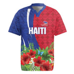 Personalized Afro-Haitians Tropical Rugby Jersey Fleur-De-Lis Veves Motif LT18