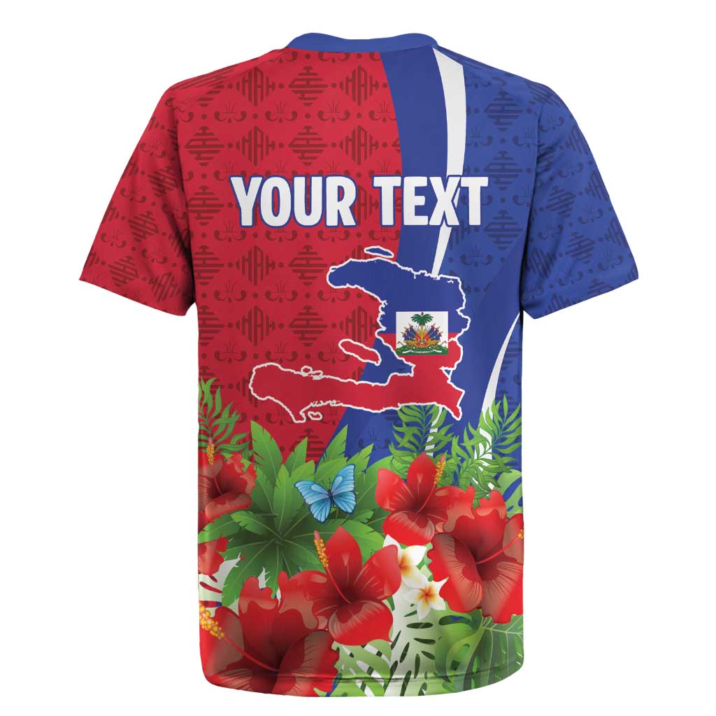 Personalized Afro-Haitians Tropical Rugby Jersey Fleur-De-Lis Veves Motif LT18