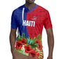 Personalized Afro-Haitians Tropical Rugby Jersey Fleur-De-Lis Veves Motif LT18