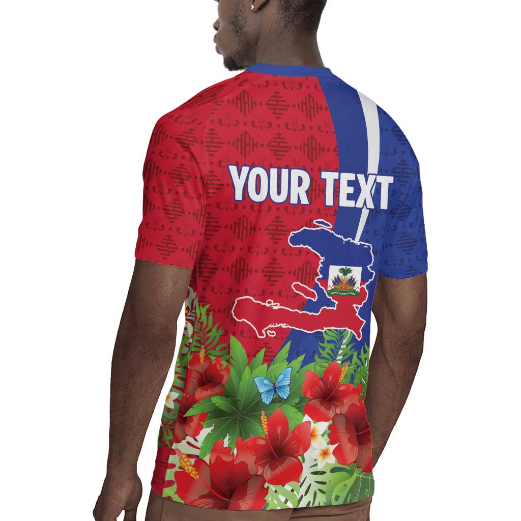 Personalized Afro-Haitians Tropical Rugby Jersey Fleur-De-Lis Veves Motif LT18