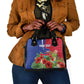 Personalized Afro-Haitians Tropical Shoulder Handbag Fleur-De-Lis Veves Motif - African Pride