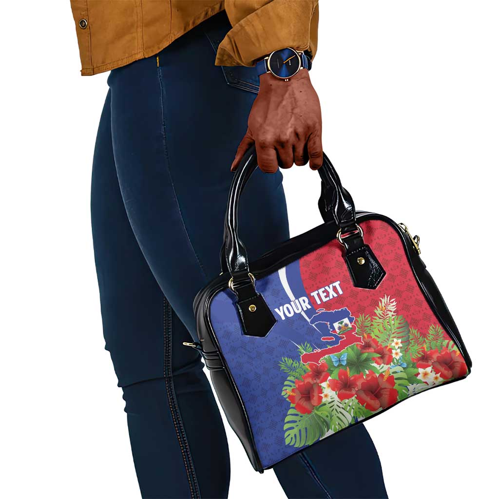 Personalized Afro-Haitians Tropical Shoulder Handbag Fleur-De-Lis Veves Motif - African Pride