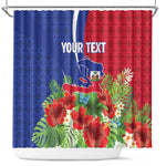 Personalized Afro-Haitians Tropical Shower Curtain Fleur-De-Lis Veves Motif - African Pride