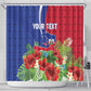 Personalized Afro-Haitians Tropical Shower Curtain Fleur-De-Lis Veves Motif - African Pride