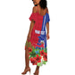 Personalized Afro-Haitians Tropical Summer Maxi Dress Fleur-De-Lis Veves Motif LT18