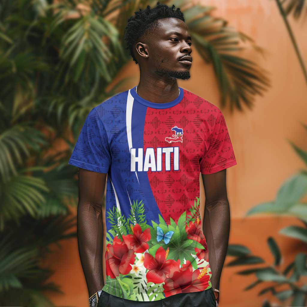 Personalized Afro-Haitians Tropical T shirt Fleur-De-Lis Veves Motif LT18