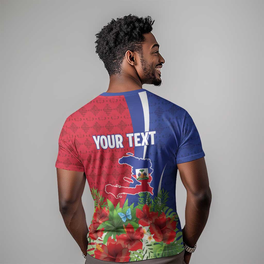 Personalized Afro-Haitians Tropical T shirt Fleur-De-Lis Veves Motif LT18