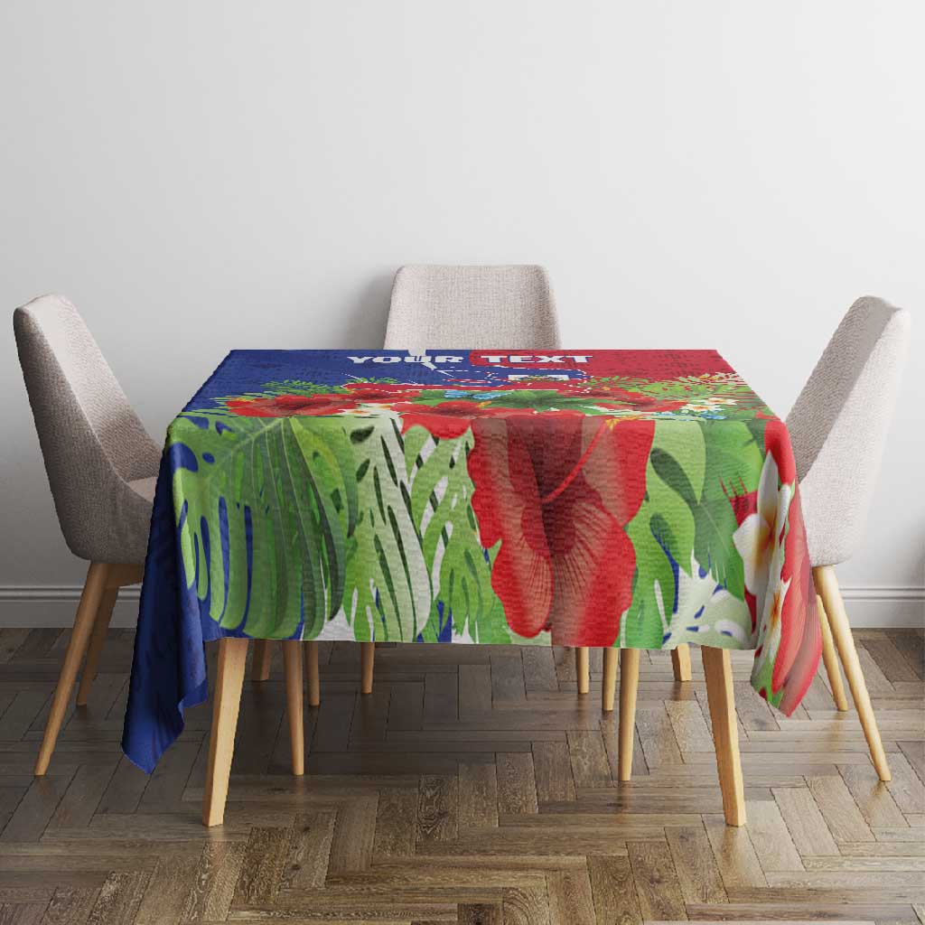 Personalized Afro-Haitians Tropical Tablecloth Fleur-De-Lis Veves Motif - African Pride