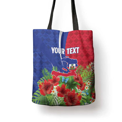 Personalized Afro-Haitians Tropical Tote Bag Fleur-De-Lis Veves Motif - African Pride