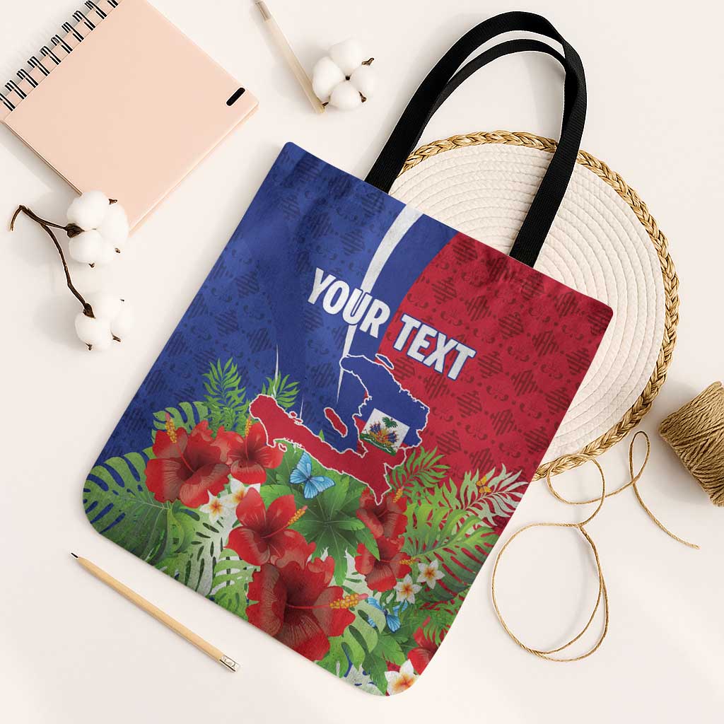 Personalized Afro-Haitians Tropical Tote Bag Fleur-De-Lis Veves Motif - African Pride