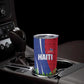 Personalized Afro-Haitians Tropical Tumbler Cup Fleur-De-Lis Veves Motif - African Pride