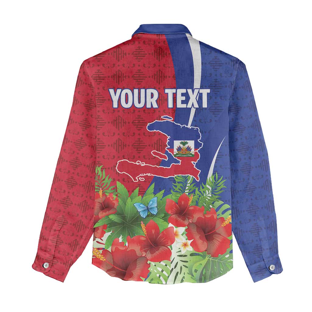 Personalized Afro-Haitians Tropical Women Casual Shirt Fleur-De-Lis Veves Motif - African Pride