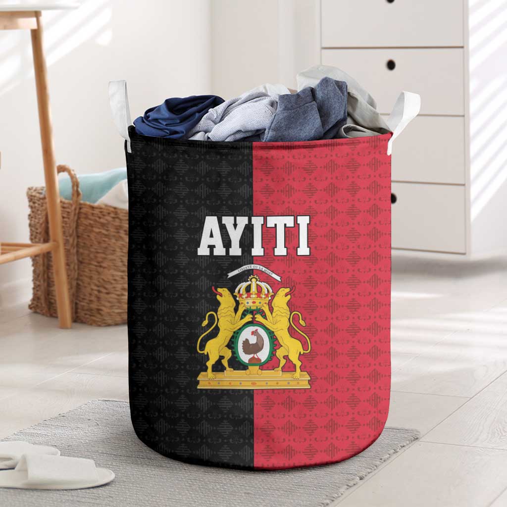Afro-Haitians Empire of Haiti 1804-1806 Laundry Basket Fleur-De-Lis Veves Motif - African Pride