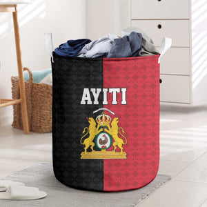 Afro-Haitians Empire of Haiti 1804-1806 Laundry Basket Fleur-De-Lis Veves Motif - African Pride