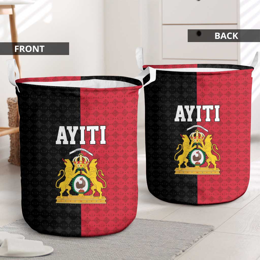 Afro-Haitians Empire of Haiti 1804-1806 Laundry Basket Fleur-De-Lis Veves Motif - African Pride