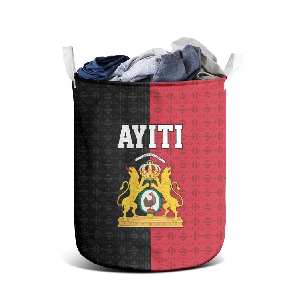 Afro-Haitians Empire of Haiti 1804-1806 Laundry Basket Fleur-De-Lis Veves Motif - African Pride