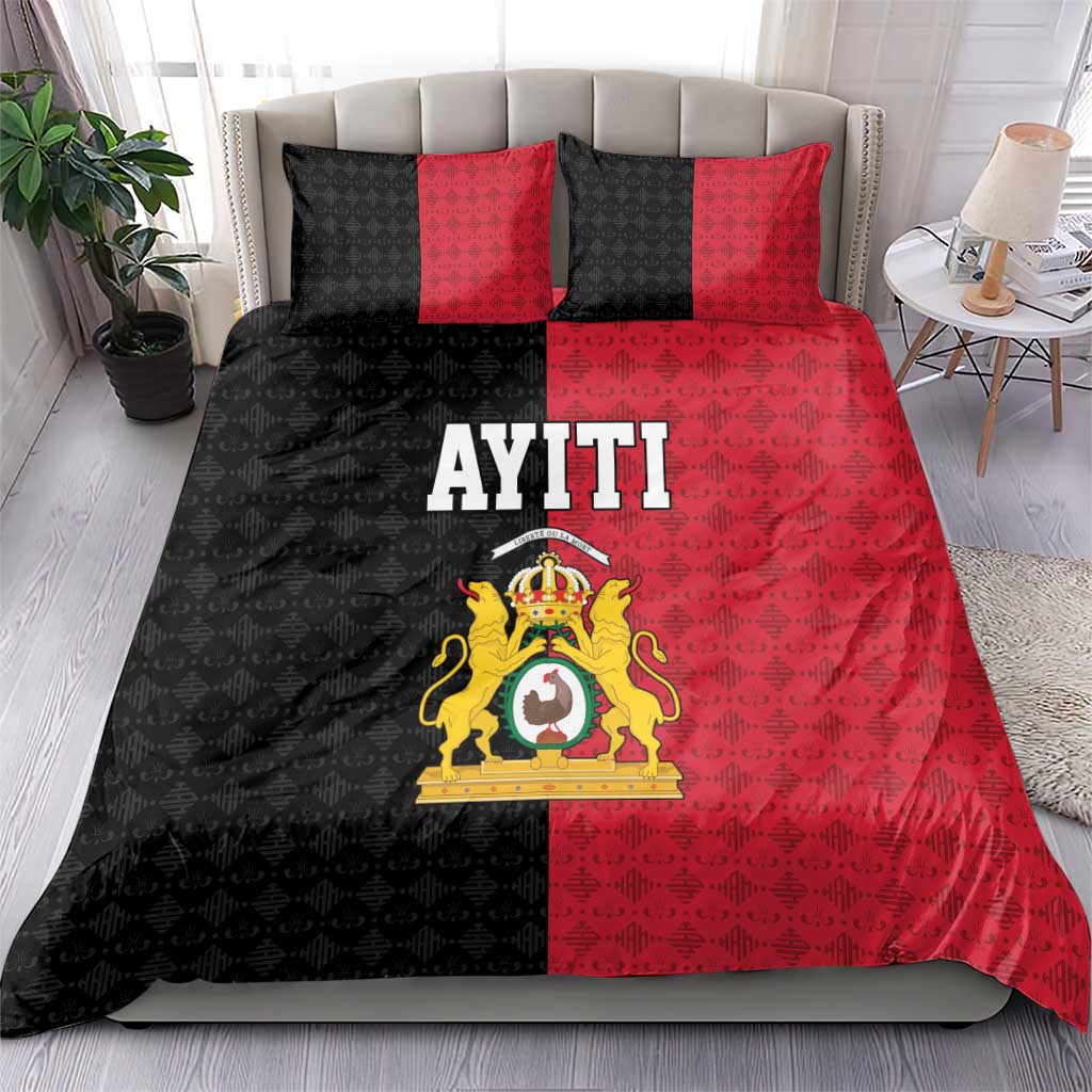 Afro-Haitians Empire of Haiti 1804-1806 Bedding Set Fleur-De-Lis Veves Motif - African Pride