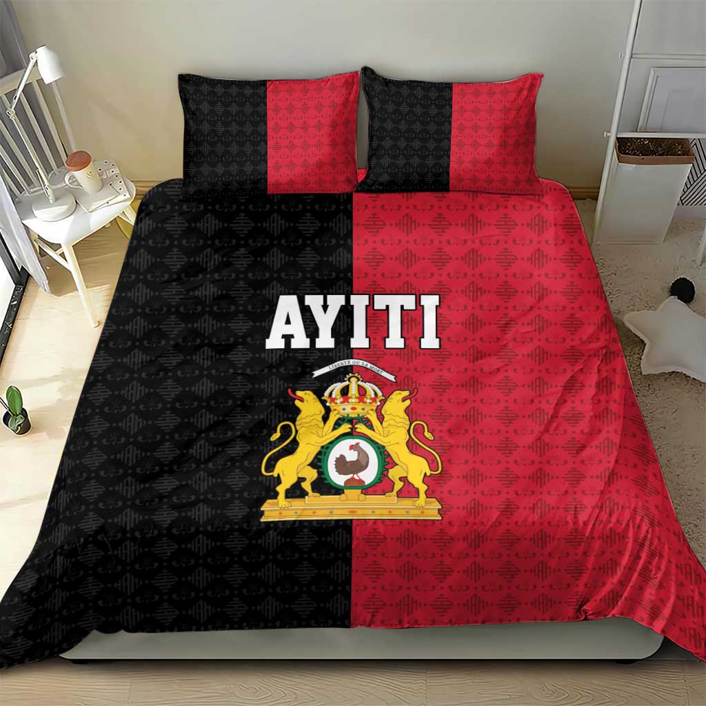 Afro-Haitians Empire of Haiti 1804-1806 Bedding Set Fleur-De-Lis Veves Motif - African Pride