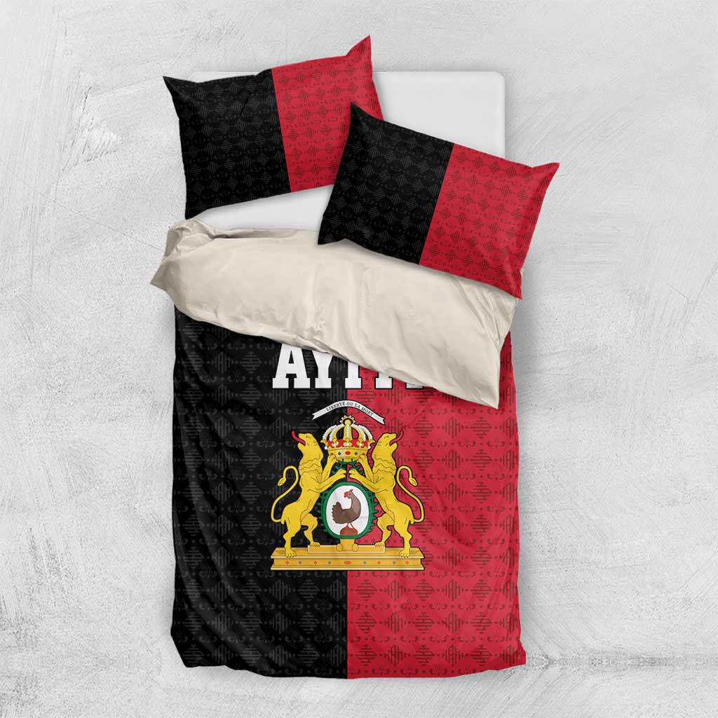 Afro-Haitians Empire of Haiti 1804-1806 Bedding Set Fleur-De-Lis Veves Motif - African Pride
