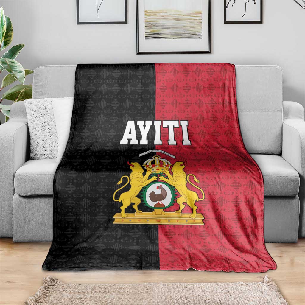 Afro-Haitians Empire of Haiti 1804-1806 Blanket Fleur-De-Lis Veves Motif - African Pride