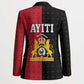 Afro-Haitians Empire of Haiti 1804-1806 Blazer Fleur-De-Lis Veves Motif - African Pride