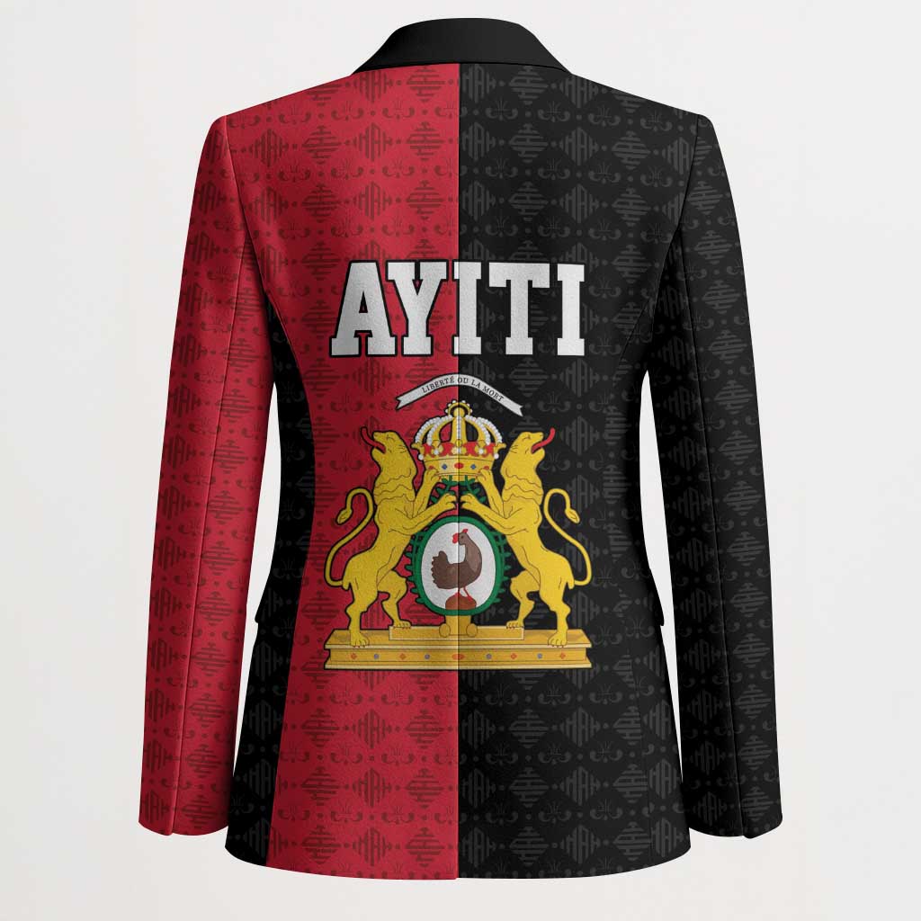 Afro-Haitians Empire of Haiti 1804-1806 Blazer Fleur-De-Lis Veves Motif - African Pride