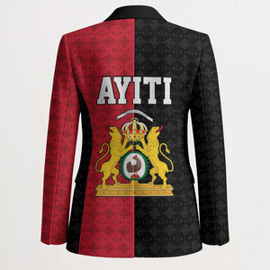 Afro-Haitians Empire of Haiti 1804-1806 Blazer Fleur-De-Lis Veves Motif - African Pride
