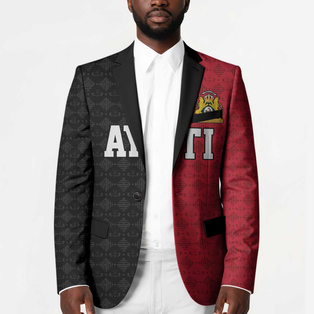 Afro-Haitians Empire of Haiti 1804-1806 Blazer Fleur-De-Lis Veves Motif - African Pride