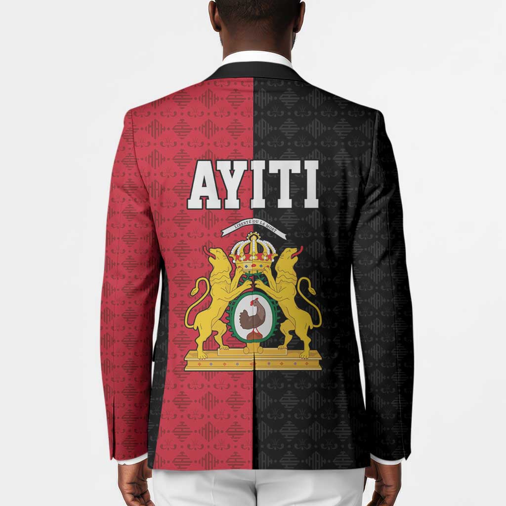 Afro-Haitians Empire of Haiti 1804-1806 Blazer Fleur-De-Lis Veves Motif - African Pride
