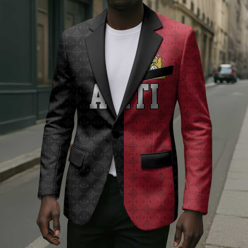 Afro-Haitians Empire of Haiti 1804-1806 Blazer Fleur-De-Lis Veves Motif - African Pride