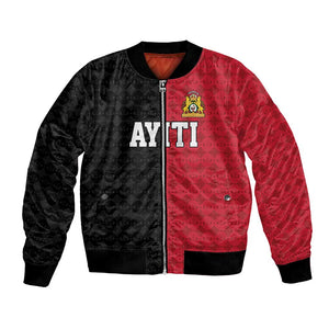 Afro-Haitians Empire of Haiti 1804-1806 Bomber Jacket Fleur-De-Lis Veves Motif - African Pride