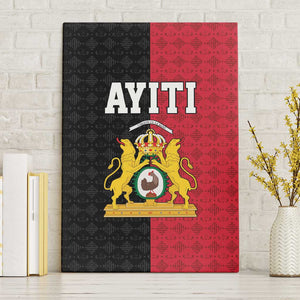 Afro-Haitians Empire of Haiti 1804-1806 Canvas Wall Art Fleur-De-Lis Veves Motif - African Pride