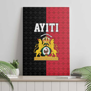 Afro-Haitians Empire of Haiti 1804-1806 Canvas Wall Art Fleur-De-Lis Veves Motif - African Pride