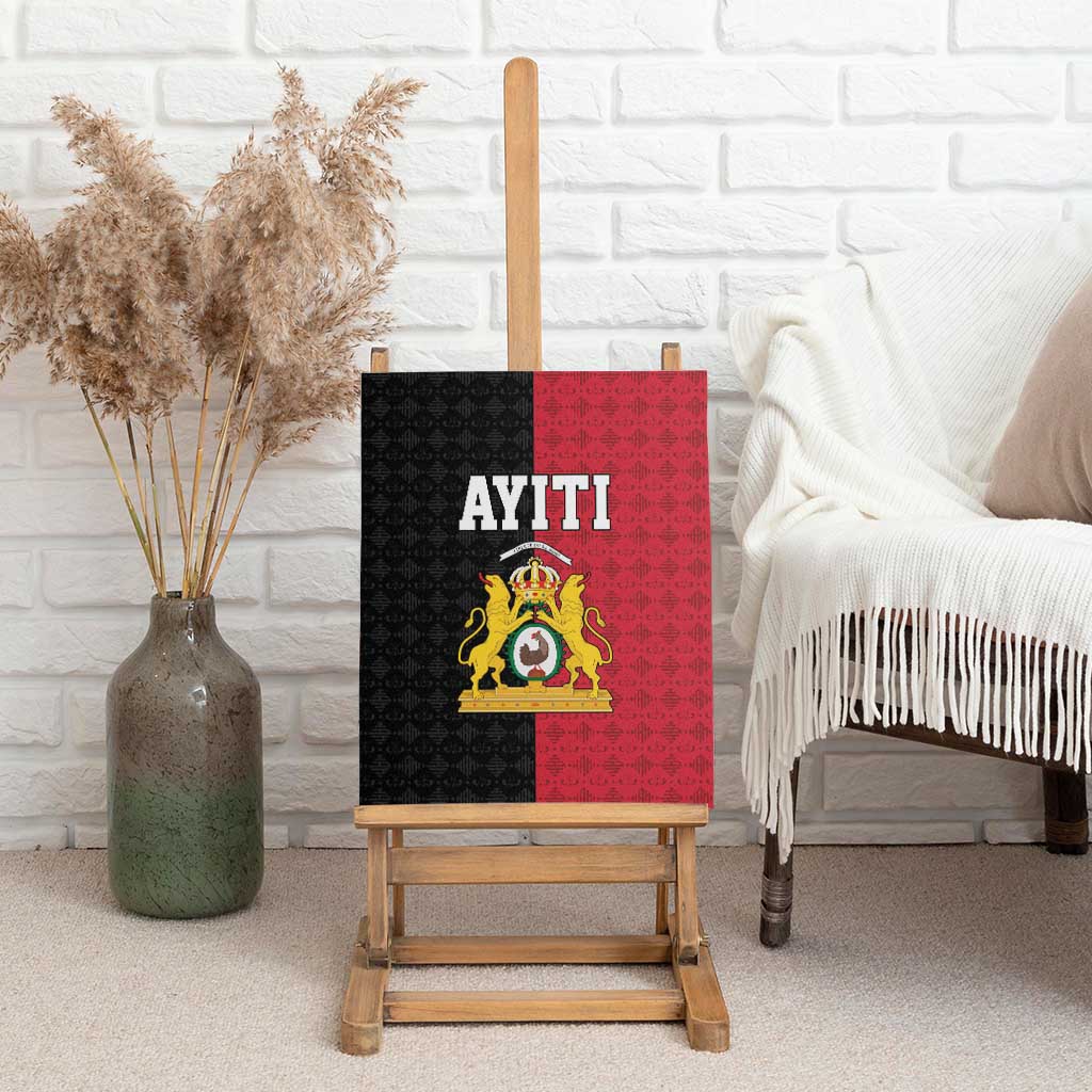 Afro-Haitians Empire of Haiti 1804-1806 Canvas Wall Art Fleur-De-Lis Veves Motif - African Pride