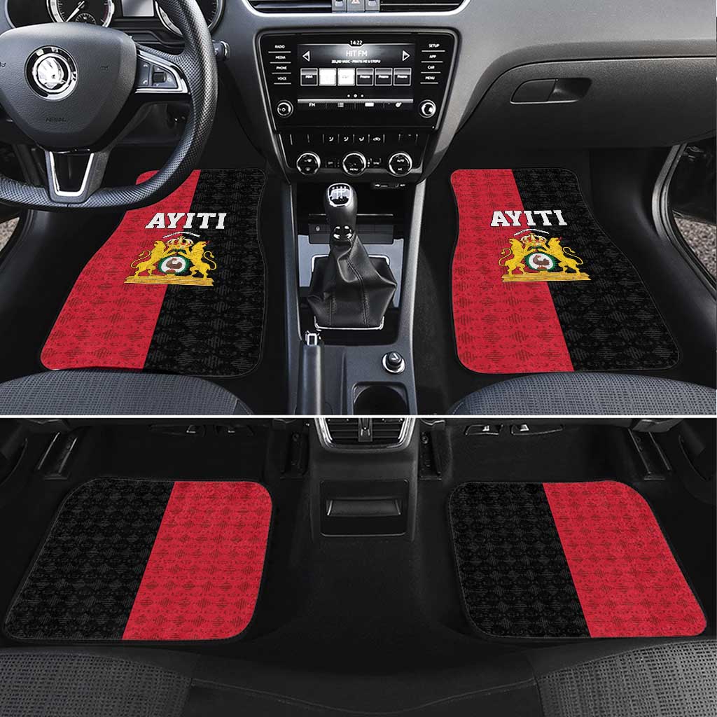 Afro-Haitians Empire of Haiti 1804-1806 Car Mats Fleur-De-Lis Veves Motif - African Pride