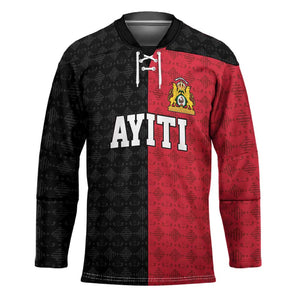 Afro-Haitians Empire of Haiti 1804-1806 Hockey Jersey Fleur-De-Lis Veves Motif - African Pride