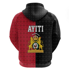 Afro-Haitians Empire of Haiti 1804-1806 Hoodie Fleur-De-Lis Veves Motif - African Pride
