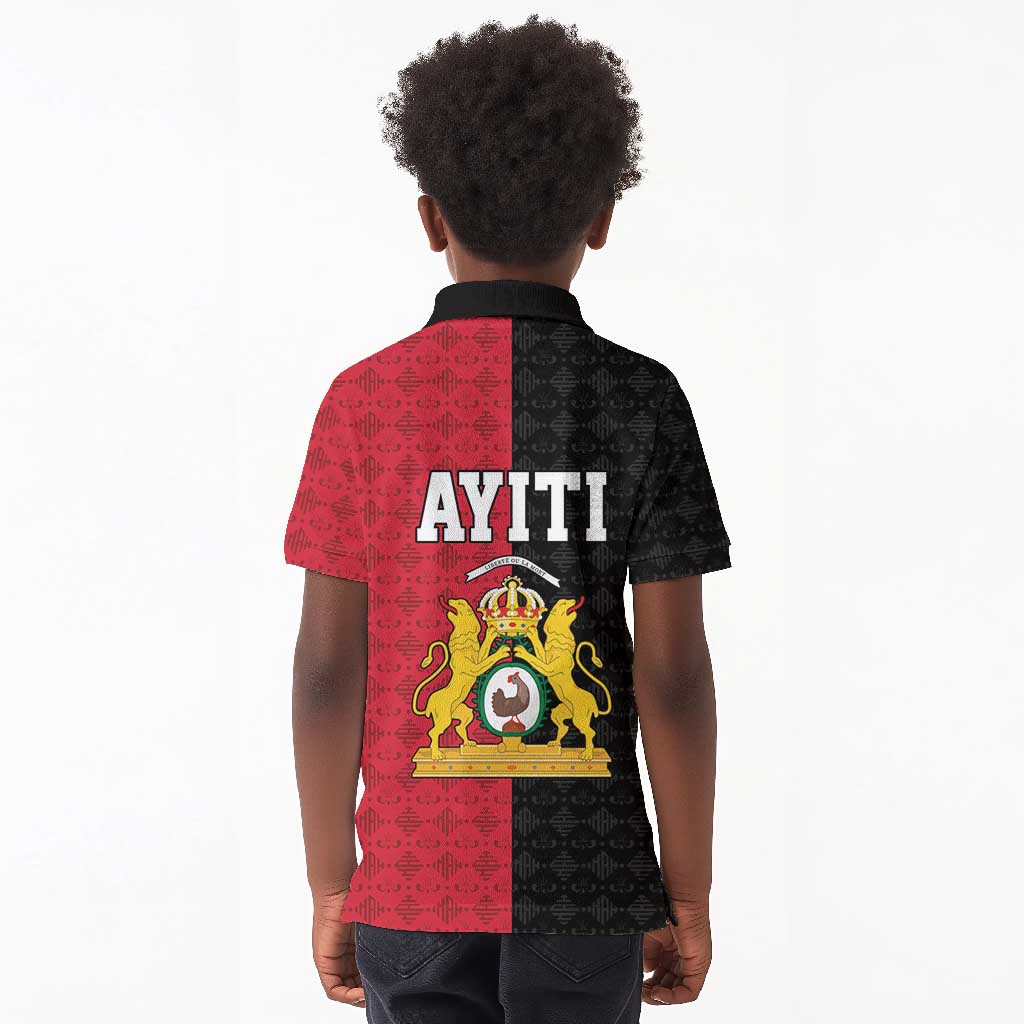 Afro-Haitians Empire of Haiti 1804-1806 Kid Polo Shirt Fleur-De-Lis Veves Motif LT18