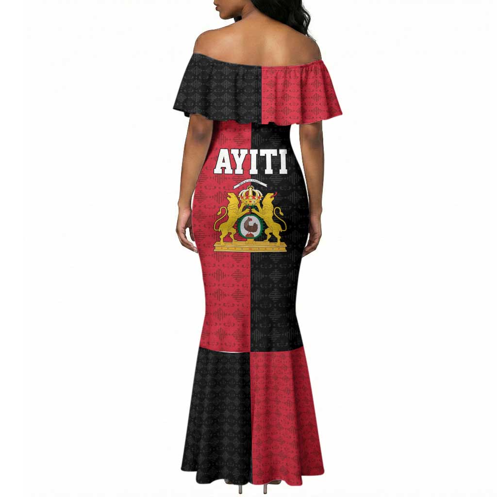 Afro-Haitians Empire of Haiti 1804-1806 Mermaid Dress Fleur-De-Lis Veves Motif LT18