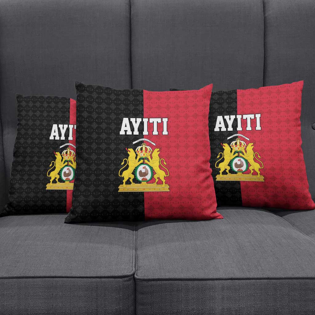 Afro-Haitians Empire of Haiti 1804-1806 Pillow Cover Fleur-De-Lis Veves Motif - African Pride