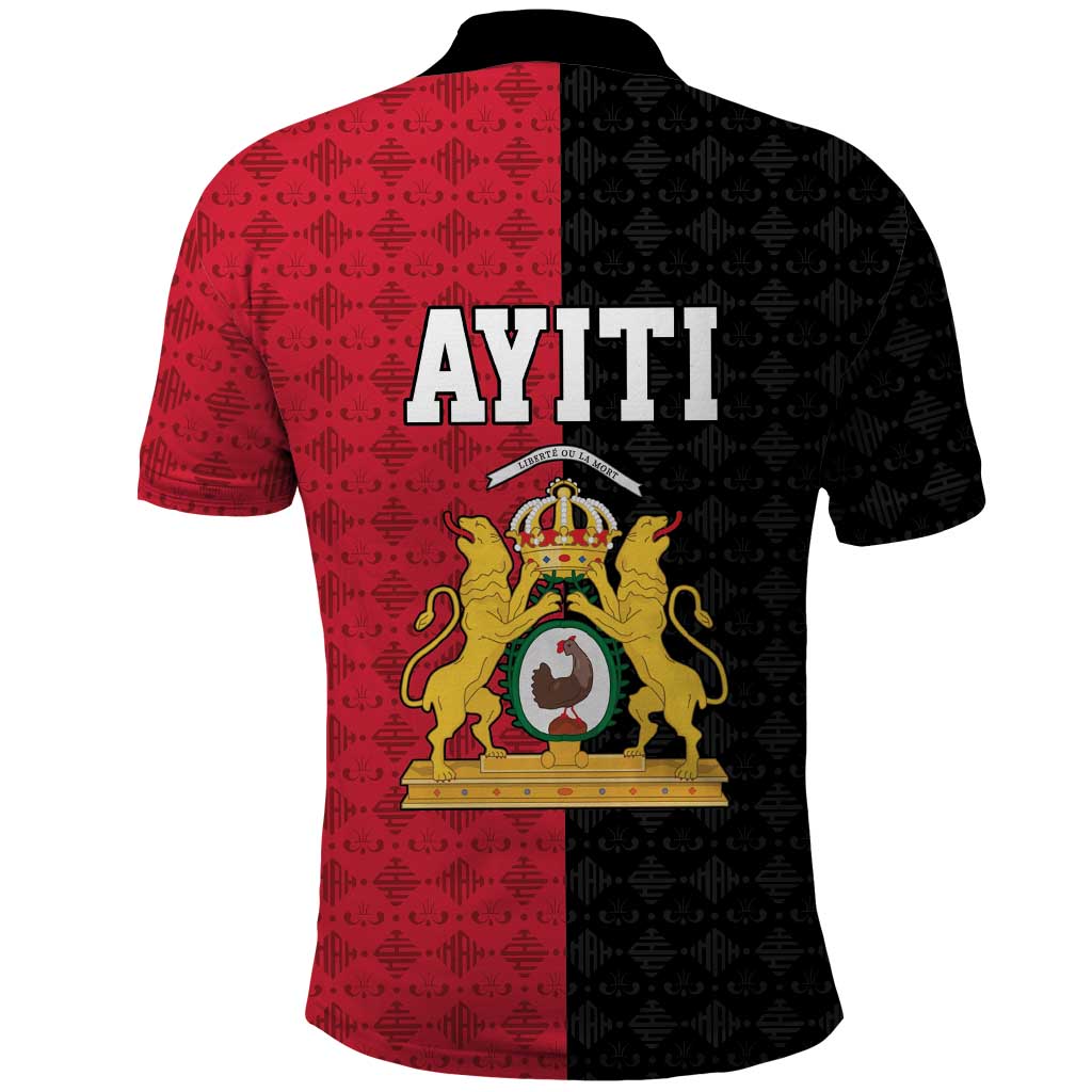 Afro-Haitians Empire of Haiti 1804-1806 Polo Shirt Fleur-De-Lis Veves Motif LT18