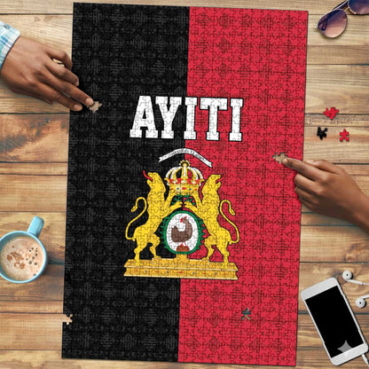 Afro-Haitians Empire of Haiti 1804-1806 Puzzle Fleur-De-Lis Veves Motif - African Pride