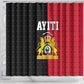 Afro-Haitians Empire of Haiti 1804-1806 Shower Curtain Fleur-De-Lis Veves Motif - African Pride