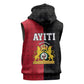 Afro-Haitians Empire of Haiti 1804-1806 Sleeveless Hoodie Fleur-De-Lis Veves Motif - African Pride